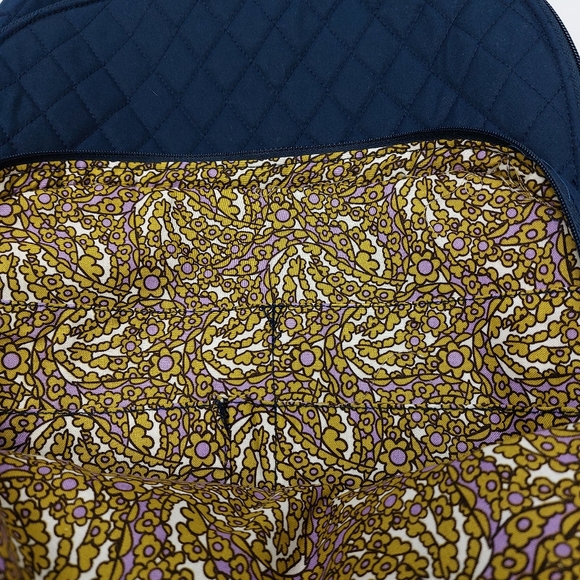 Vera Bradley Bancroft Backpack Peacoat Navy Cotton NWT